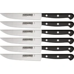 Forschner 7602961X1 5 Inch Steak Kitchen Knife Set With Black Pom Handle