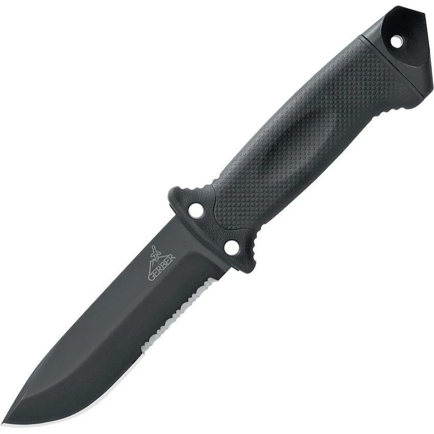 Gerber 1629 Lmf II Infantry Fixed Stainless Blade Knife With Black Tpv Overmolded On Nylon Handle 3 Gerber 1629 Lmf II Infantry Fixed Stainless Blade Knife With Black Tpv Overmolded On Nylon Handle