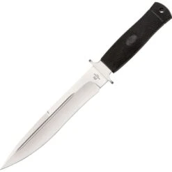 Katz AK8008 Alley Kat Series Fixed Blade Knife With Black Kraton Diamond Checkered Handle