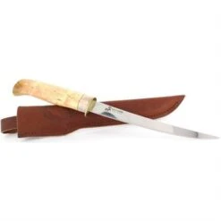 Karesuando 3522 Laxen Knife With Curly Birch And Reindeer Antler Handle -Buck Knives Shop 127283