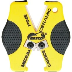 Gatco 6402 Micro-X Double Duty Sharpener With Yellow Polymer Housing