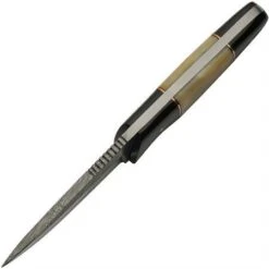 Damascus 1293BO Fixed Blade Buffalo/Camel -Buck Knives Shop 162080