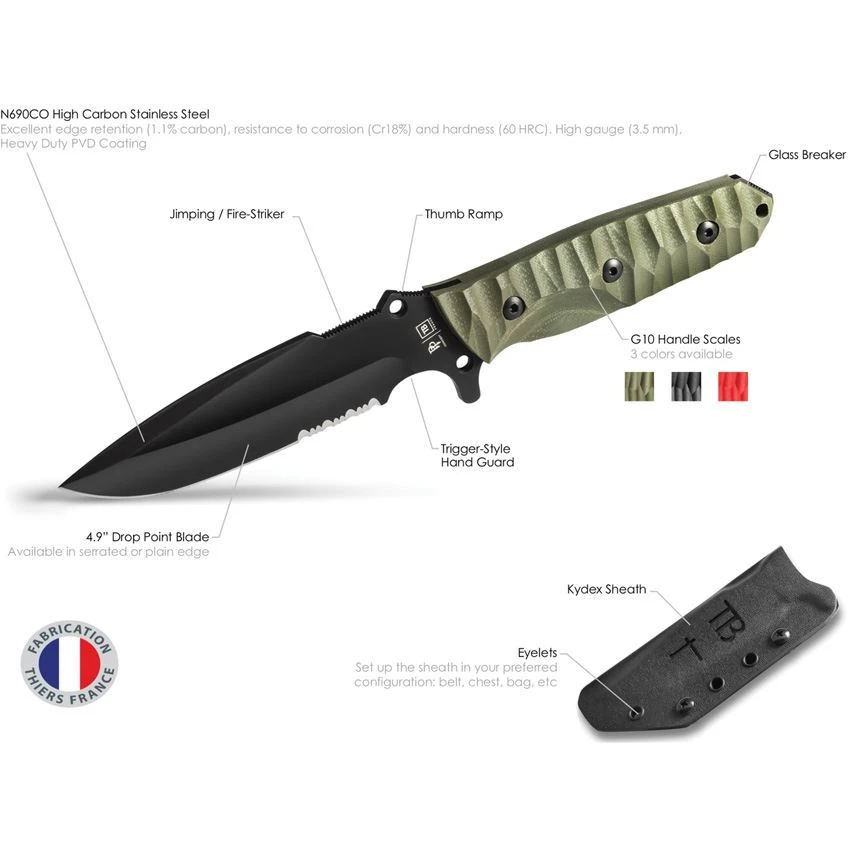 TB Outdoor 010 Survival Fixed Blade Red 11 TB Outdoor 010 Survival Fixed Blade Red - Image 9