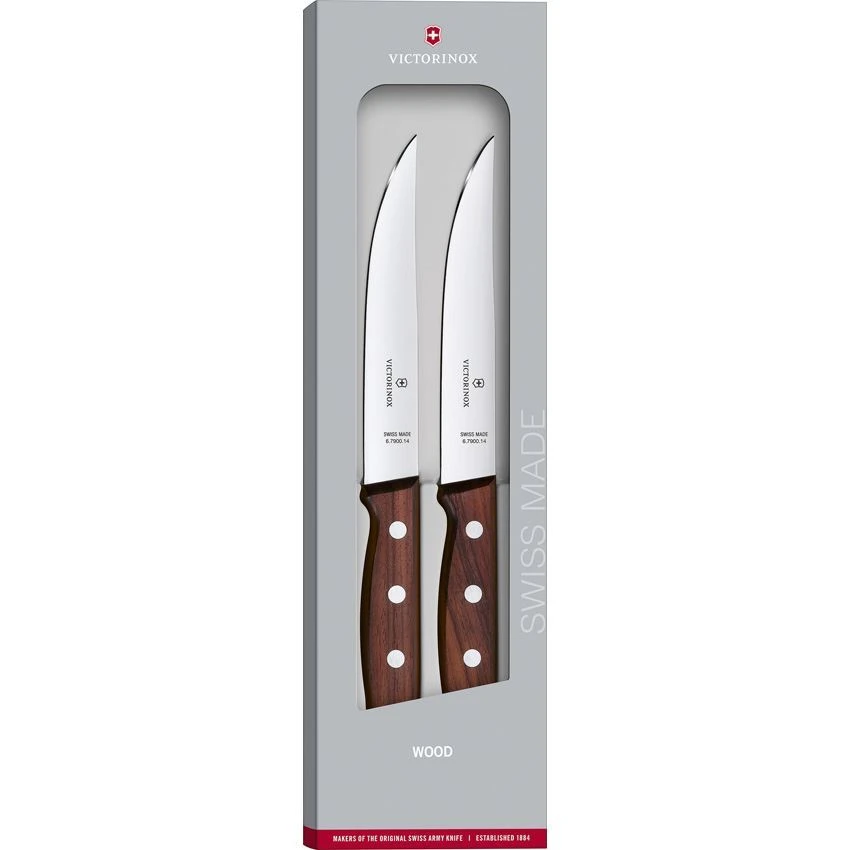 Victorinox 511202G Steak Knife Set 2pc Wood 4 Victorinox 511202G Steak Knife Set 2pc Wood - Image 2