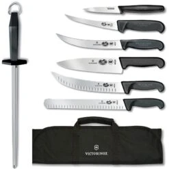 Swiss Army 5100381X3 8 Piece BBQ Ultimate Knife Set With Black Synthetic Handle