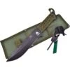 Frost TX3801B Fixed Black Finish Blade Knife With OD Green Cord Wrapped Handle -Buck Knives Shop 212497 212520
