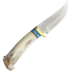 Ken Richardson 1405CT Hunter TurquoiseStandard Edge Stainless Clip Point Blade & Turquoise Handles