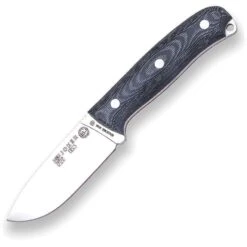 Joker CM116 Bushcraft Survival Stainless Drop Point Blade Knife With Black Canvas Micarta Handle