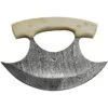 Damascus 1111BO Damascus Steel ULU Blade Knife With Smooth Bone Handle -Buck Knives Shop 223775 223779