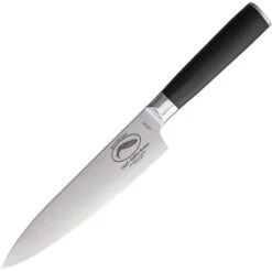 Myerchin G100 Damascus Steel Galley Chefs Knife With Black G10 Handle