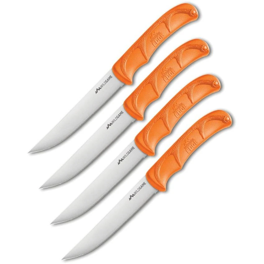 Outdoor Edge STK4C Wild Game Steak Knives Orange 3 Outdoor Edge STK4C Wild Game Steak Knives Orange