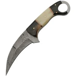 Damascus 1295BO Karambit Horn/Bone