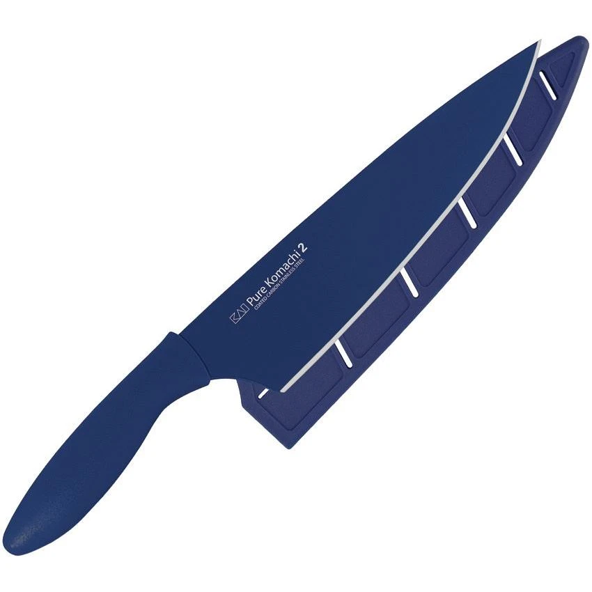 Kai 5076 Chefs Knife Navy Blue 3 Kai 5076 Chefs Knife Navy Blue